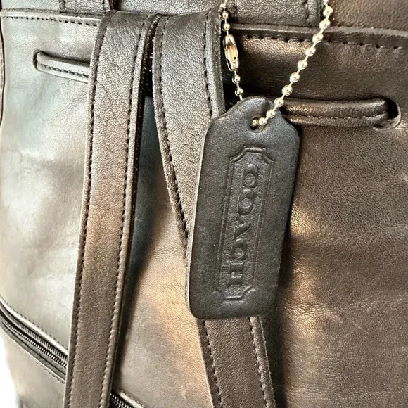 Vintage Coach Daypack Black and Nickel - Picture 7 of 13